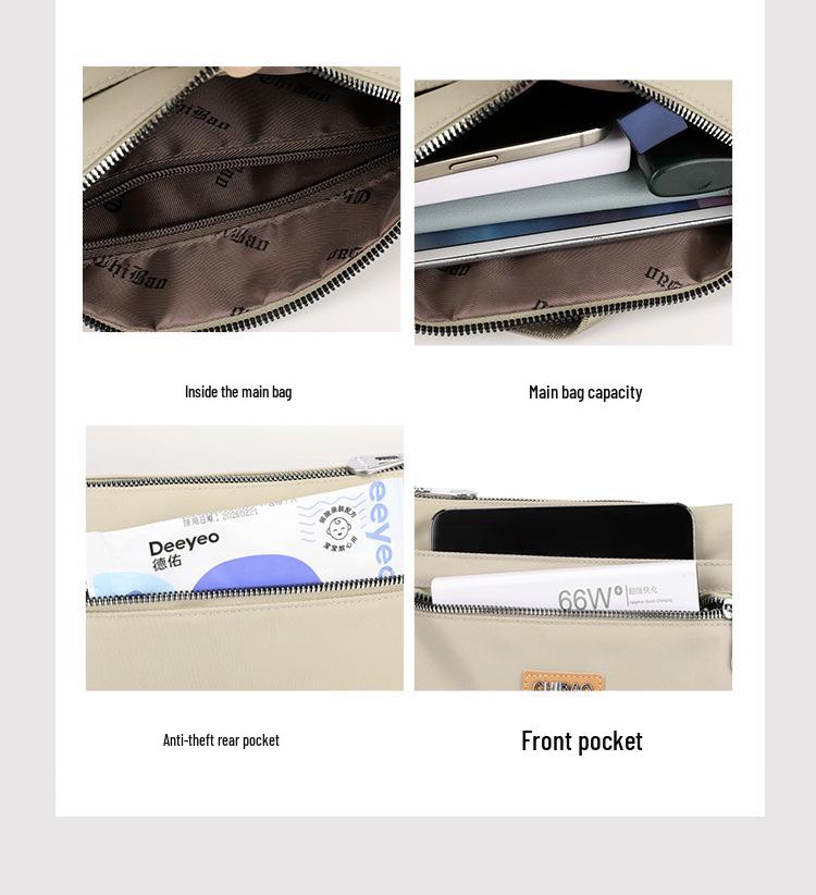 Summer 2026 Lightweight Nylon Crossbody Bag - Large Capacity & Fashionable for Casual Commuting