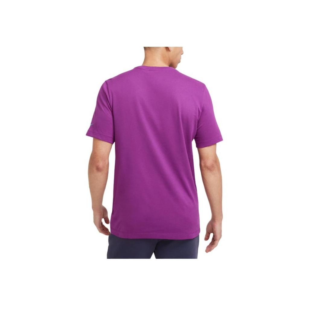Nike Dri-Fit Basketball Crew Neck Short Sleeve T-Shirt Men Tops Purple HF6193-505