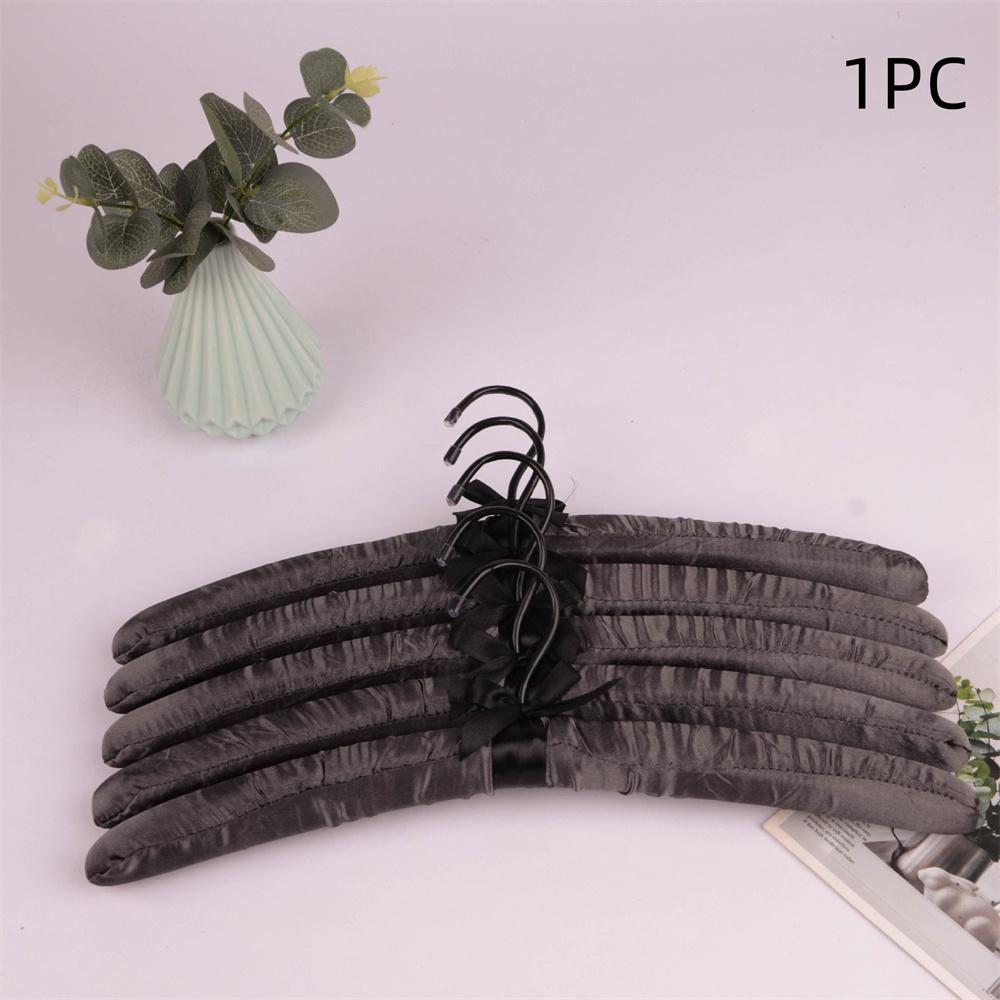 1PC Satin Padded Clothes Hanger Silk Wrapped Coat Rack Wrinkle Non-slip Coat Hanger Dress Clothes Sponge Hanger