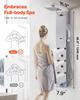 VEVOR Shower Panel Tower System with Rainfall Shower Head, LED, 49 in Brushed Stainless Steel Shower Column, 4-Function Faucet