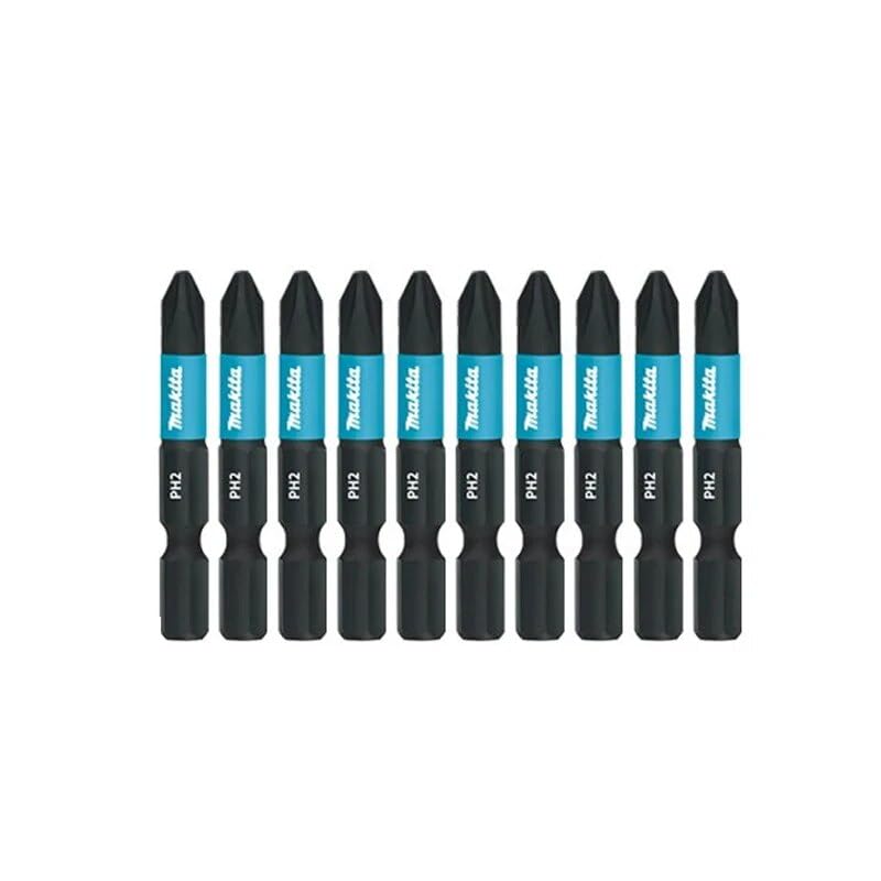 Makita Impact Driver Hex 13mm Groove Bits, 50mm, 10-Piece Set, E-14211, Shank, 6.35mm Shank, [Used]
