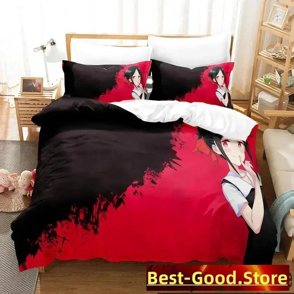 

Anime Kaguya-sama Love Is War Bedding Set Printed Bed Set With Pillowcase Bed Duvet Cover Soft Queen King Size Bedclothes Home 70x133cm 2pcs
