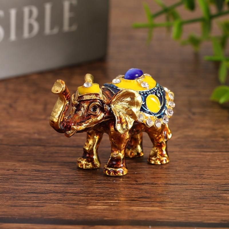 Metal Elephant Jewelry Box, Full of Diamonds Ring Box, Jewelry Box, Small Jewelry Box, Gift Display Piece