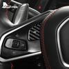 For Chevrolet Corvette C8     Real Hard Carbon Fiber Car Steering Wheel Button Cover Interior Trim Accessories