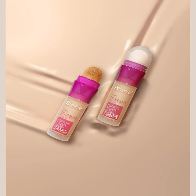 Bsimone Facial Concealer Sponge Head Matte Liquid Foundation Makeup Oil Control Long Lasting Bb Cream Waterproof Brighten