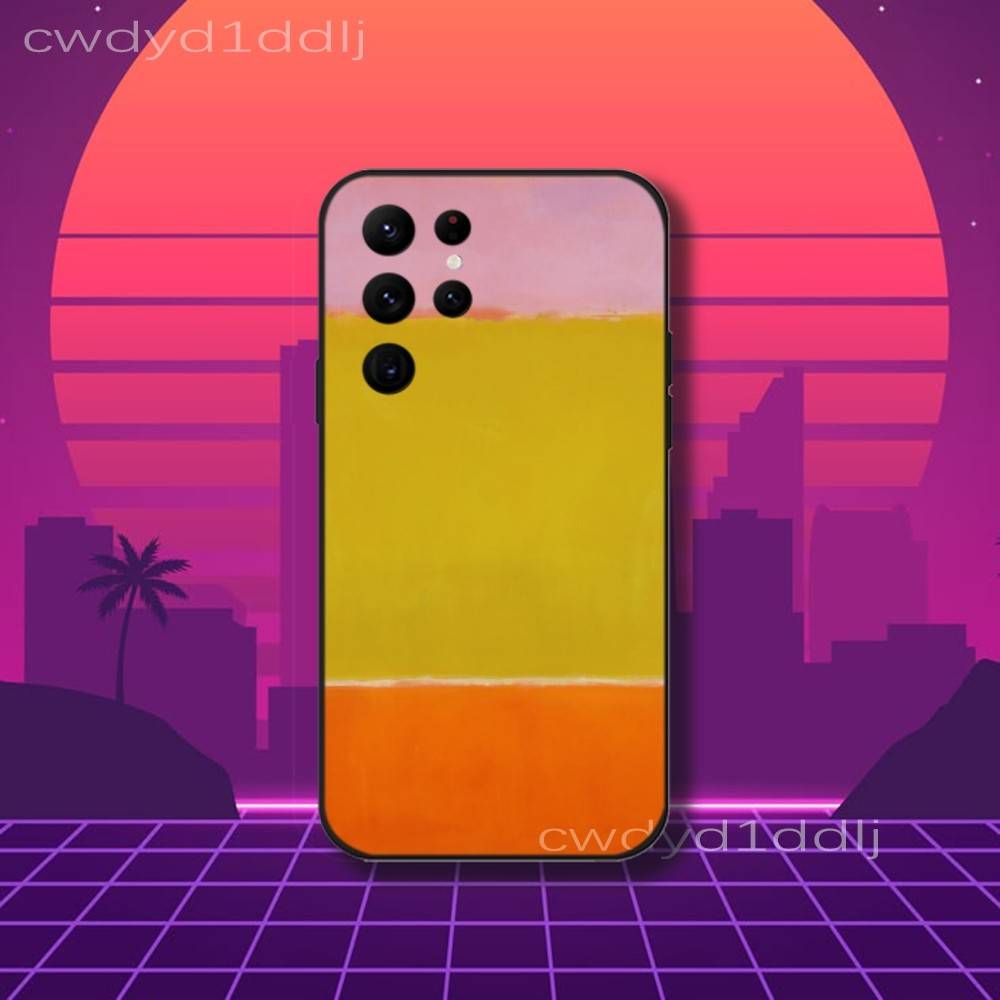 

M-Mark Rothko Art Paintings Phone Case For Samsung S10,S21,FE,S21 ,S26,S25,S24,S23,Ultra,S9,S22,Plus Black Shockproof Silicone Samsung S25ULTRA
