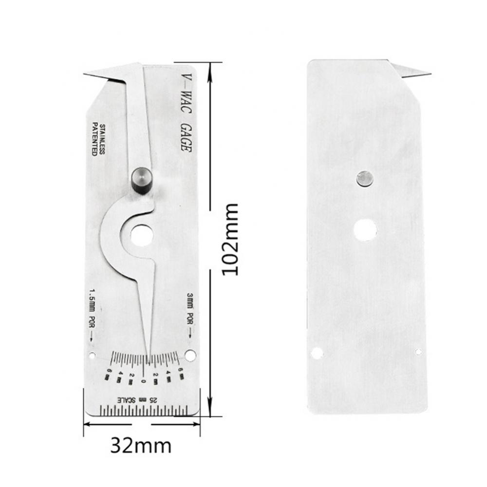 Stainless Steel Ruler V-WAC Metric Size Single Weld Gauge Imperial Ruler Measure Tool