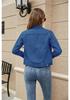 Giacca di jeans europea e americana slim con revers