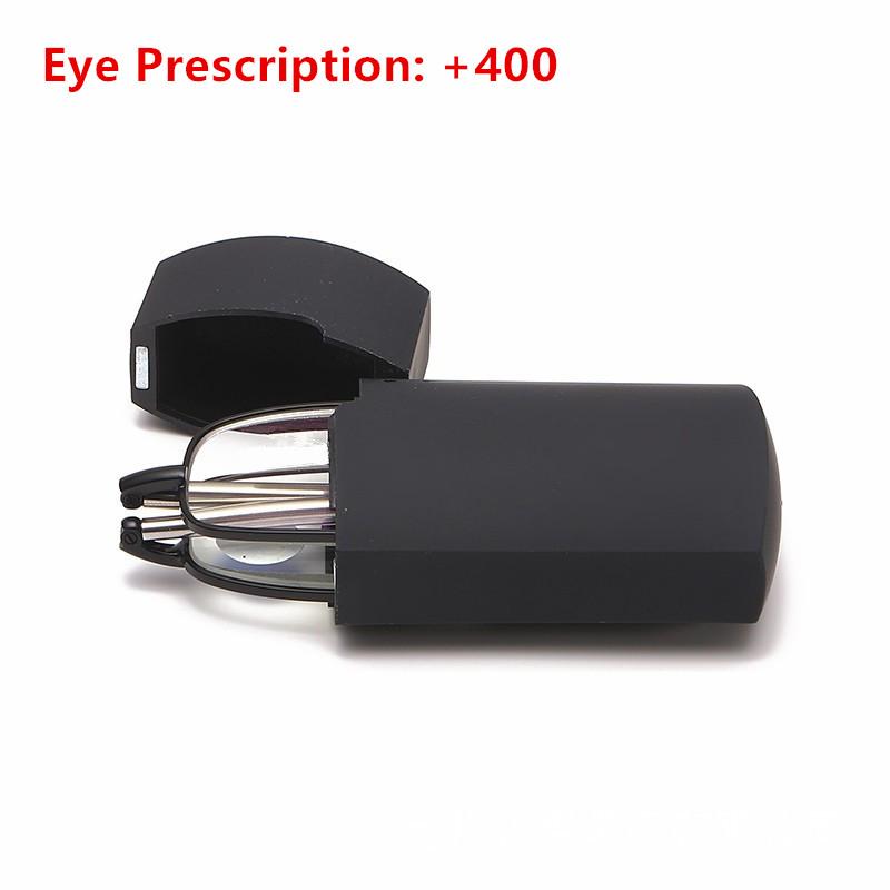 

Foldable Reading Glasses +1.00 To +4.00 Strength Men Women Anti Blue Light Farsightedness Eyewear With Case