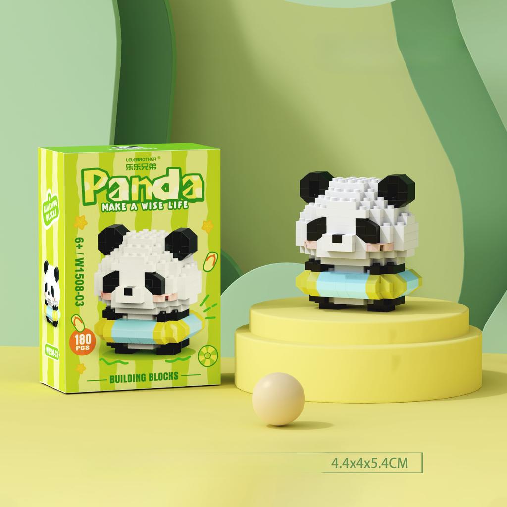 Velká velká panda květina ovoce Lai Menglan panenka Puzzle sestavení stavebnice dárková hračka