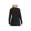 Nike Einfarbiges Logo Bestickt Hohl Rundhals Pullover Figurbetont Gestrickt Mode Sport Langarm T-Shirt Damen Tops Schwarz DV8215-010