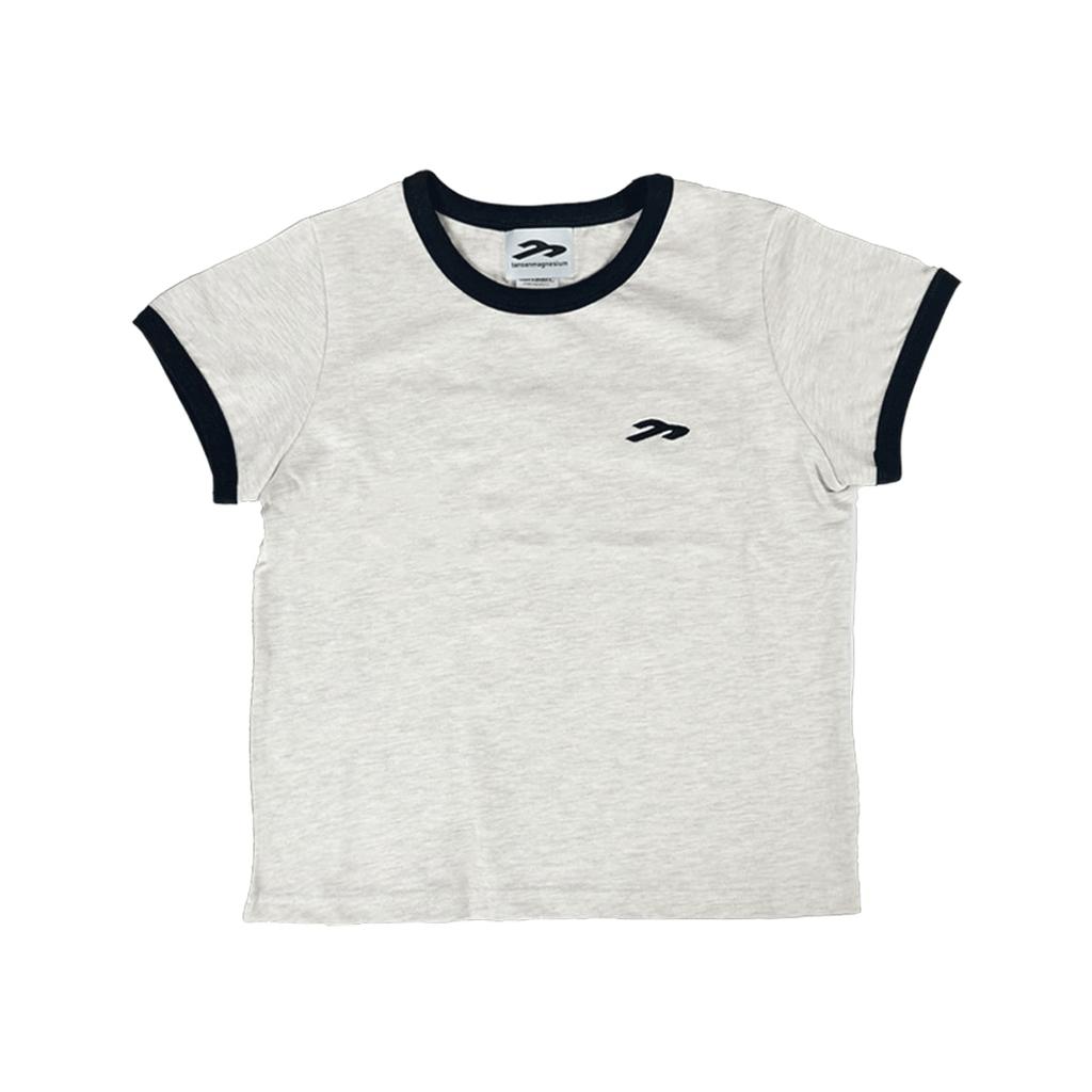 Tansanmageunesyum Carbonated Applique Ringer T-Shirt (Ivory)