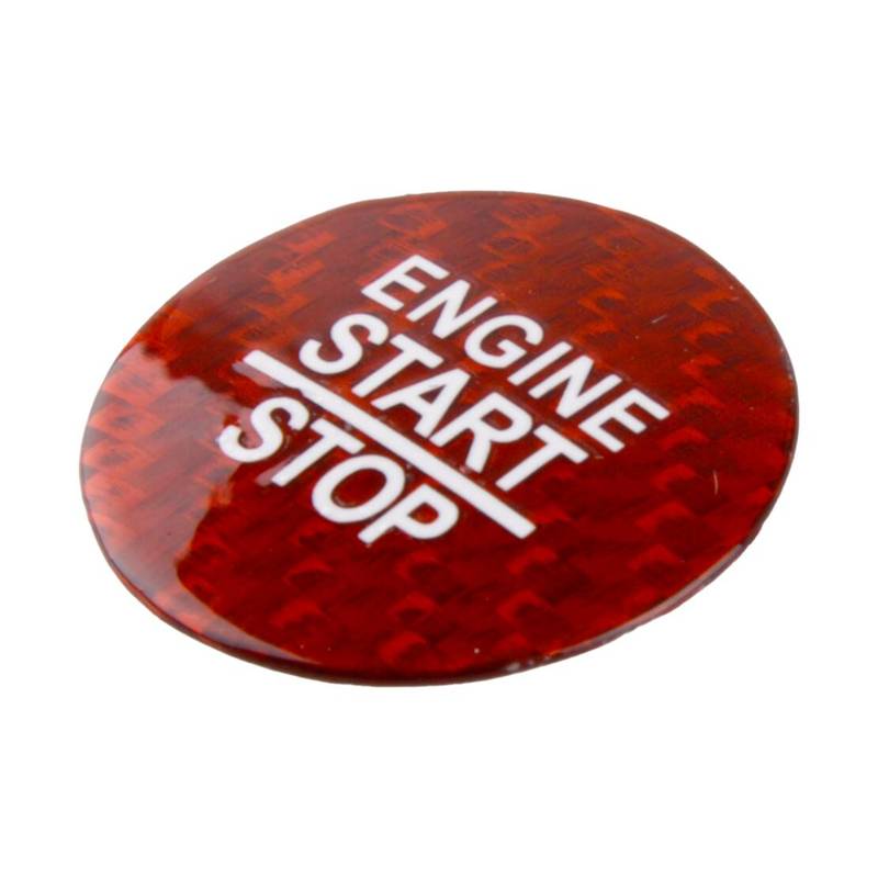 Engine Start Stop Push Button Cover Trim Sticker Red Carbon Fiber Fit for Dodge Charger Durango Chrysler 300s 2016-