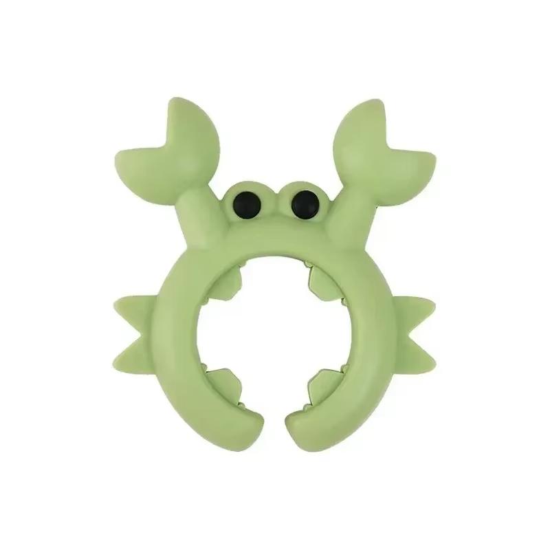 

Silicone Spatula Rack Small Crab Anti Scalding Overflow Pot Clip Spoon Holder Clip Universal Shovel Rack Kitchen Gadget зелёный