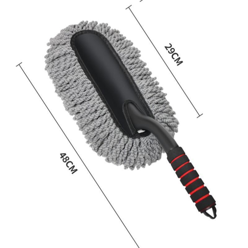 Retractable Car Wash Mop Brush for Wet & Dry Use - Bendable for Dust Removal, Gentle on Paint.