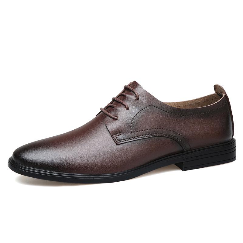 Men s British Style Low-Top Leather Dress Shoes - Casual, Lace-Up, Large Sizes Available 39 коричневый