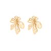 Metal Style Retro Stud Earrings, Advanced Temperament Irregular Hollow Butterfly Earrings, Trendy Exaggerated Personalized Earrings
