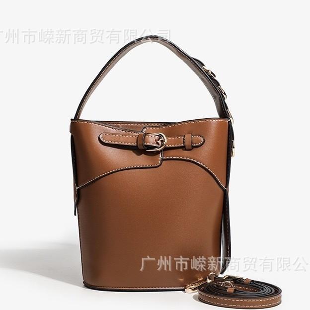 Spanish Women'S Bag Trendy Buckle Decoration Popular Shoulder Portable Bucket Messenger Bag Women