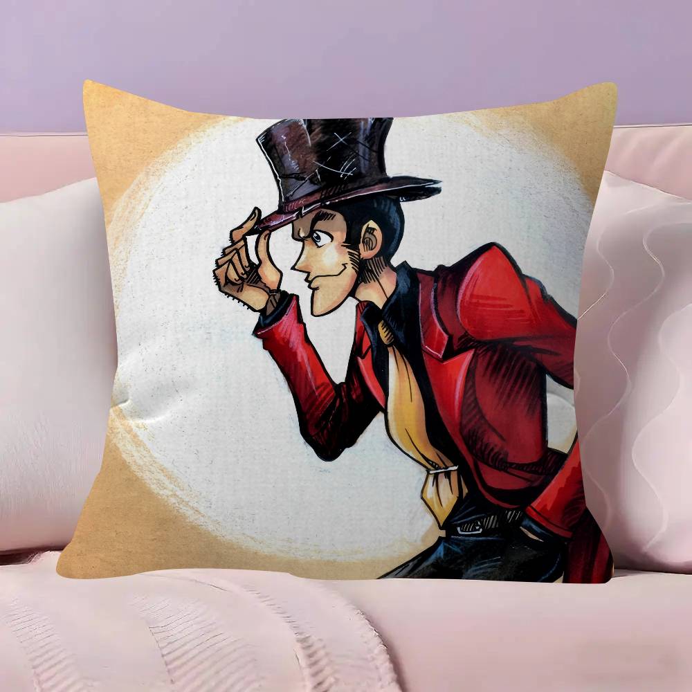 Lupin the Third anime   Personalized picture text home decorative pillows Household Gifts 45x45cm