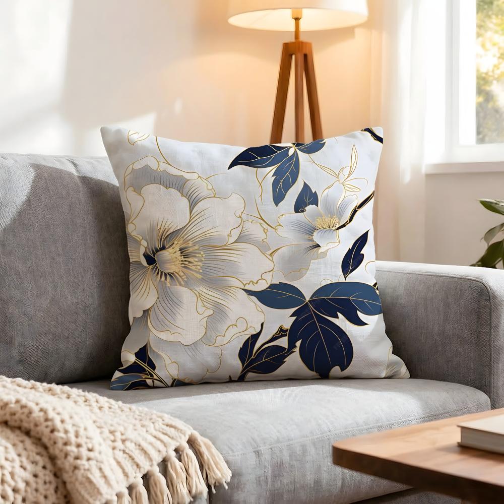 Chinese Traditional Floral Cushion Cover 1Pcs Decorative Covers Soft Cushion Case For Sofa Couch Decor 40X40 45X45 Pillowcases