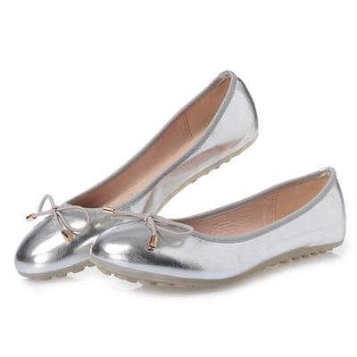 Ballerines Plates pour Femmes Chaussures Nœud Papillon Décolleté Bas Slip-on Ballerines Plates Décontractées pour Dames Zapatos