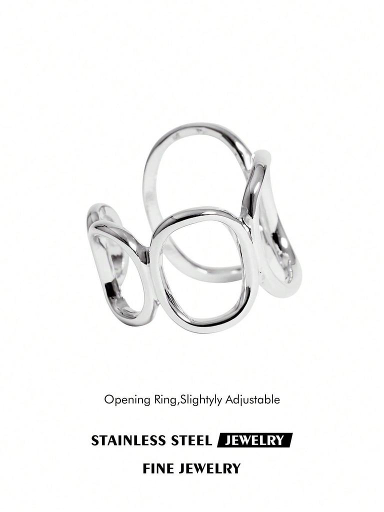 High-End Geometric Asymmetrical Retro Fashion Ring