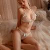 Französischer Spitzen-BH und Höschen-Set, Perspektive, Sex, erotische Kostüme, Dessous-Set, Unterwäsche, Babydoll-Kleid, sexy Dessous für Frauen