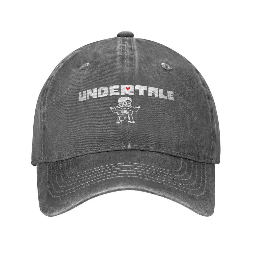 Undertale Sans Skeleton Baseball Cap Vintage Distressed Denim Washed Game Cartoon Anime Snapback Hat Unisex Workouts Adjustable