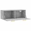 Vidaxl Wall Cabinet, Concrete Gray, 100X36.5X35 Cm