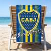Boca Football Club Bedrucktes Strandtuch, Superweiche Mikrofaser, Perfektes Geschenk Geburtstag, für Pool, Strand, Reisen, für Familie und Freunde