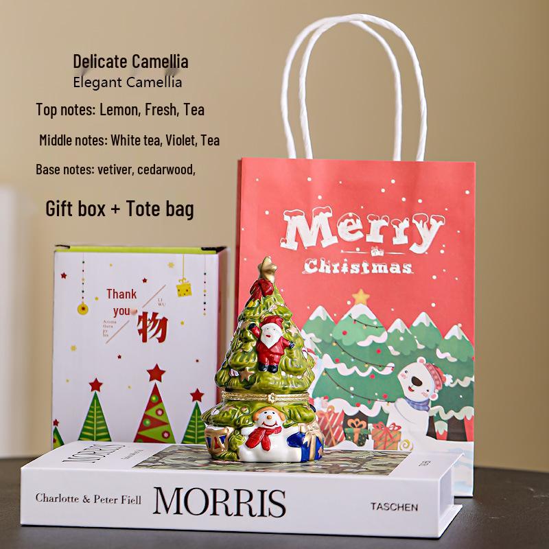 Долгогорящая ароматическая свеча  Рождественская ель  в подарочной коробке для дома, праздников, дней рождений и Женского дня