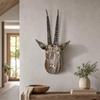 Wall-Mounted Antelope Head Sculpture Eye-Catching for Office, Study