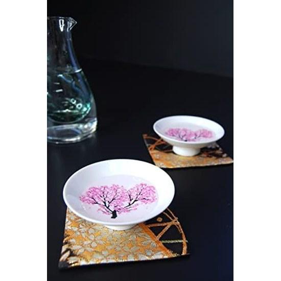 Boxed wrapped kimono fabric kinran weave Japanese-style coasters set 5 made Japan foreign recipients (Miyabi)