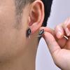 Vnox Gothic Devil Wing Stud Earrings, Angel Feather Piercing Ear Jewelry, Mens Boys Vintage Brincos