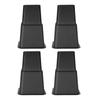 Furniture Raisers   Bed Chair Sofa Riser Feet Lift Set 4 x 5"& 4 x 3" Black