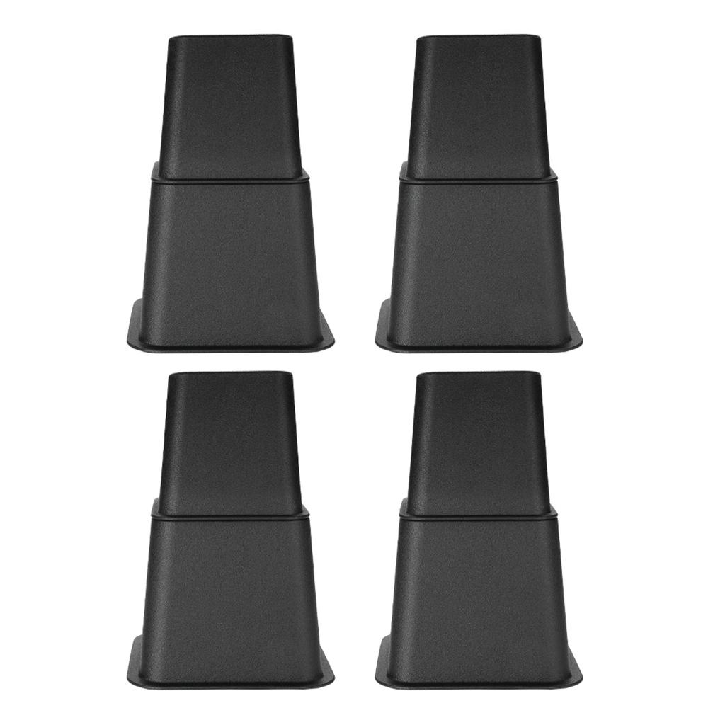 Furniture Raisers   Bed Chair Sofa Riser Feet Lift Set 4 x 5"& 4 x 3" Black