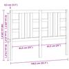 Headboard Wax Brown 135 Cm Solid Pine Wood