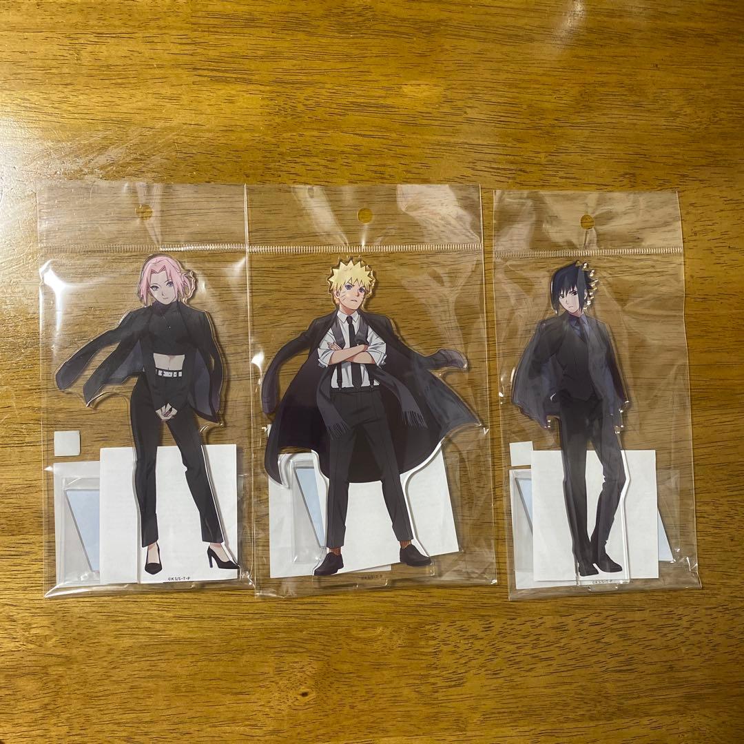 Used NARUTO acrylic stand set of 3 formal