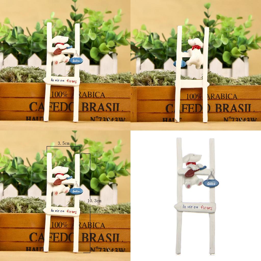 Climbing Creative Staircase Puppy Scene Mini Model Ornament For Decor Garden