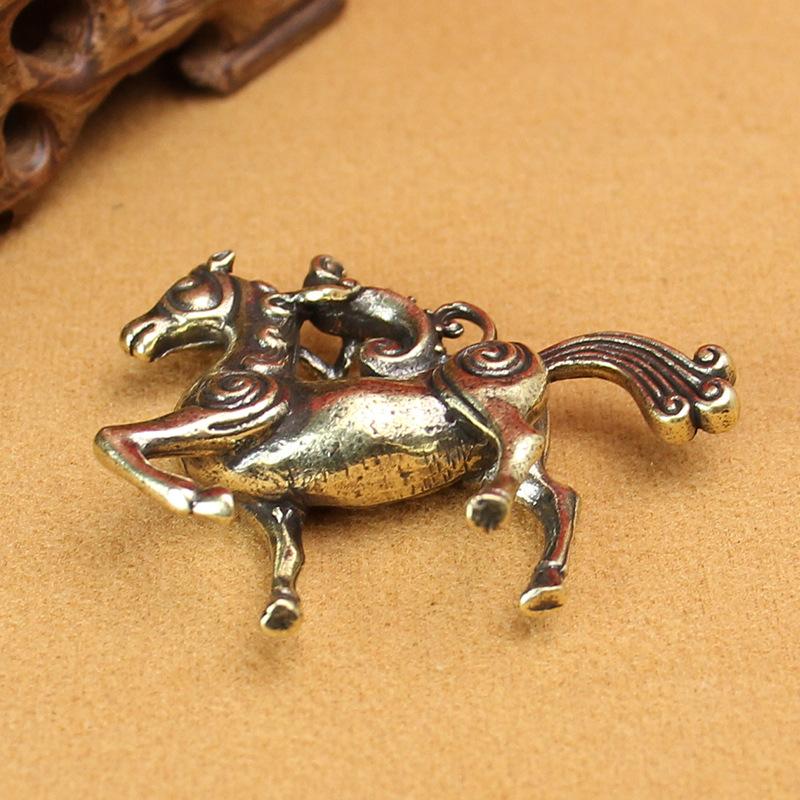 Metal Horse Figurine, Solid Desktop Decorative Craft, Antique Bronze Miniature Model Of The Twelve Zodiac Animals.