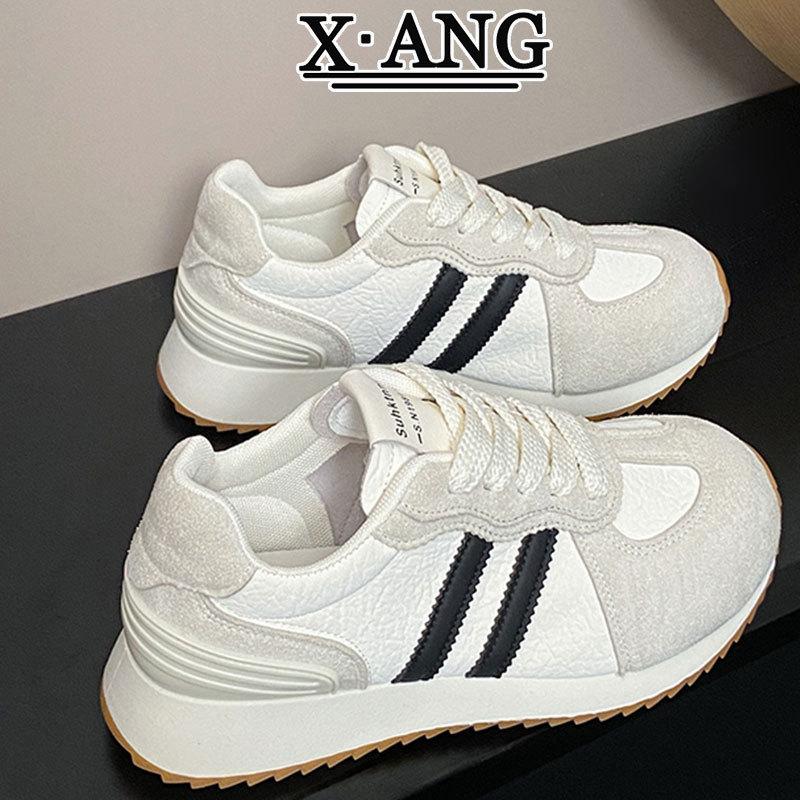 Leather platform children's shoes women's autumn new versatile lightweight casual sports shoes