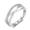 Copper Ring Adjustable Mesh-Like For Women Luxury Beautiful Ring Fashion Wedding Jewelry Party Women Zircon Ring