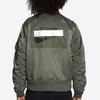 Nike Giubbotto bomber casual sportivo caldo con maniche lunghe in cotone da uomo, verde CZ1671-380