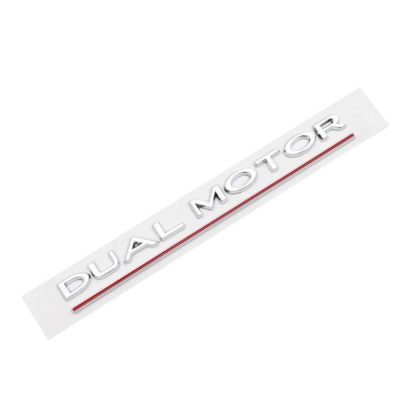 Car SpaceX Dual Motor Sticker Fender Side Decal For Tesla Model Y S 3 X Letters Space Logo Rear Emblem Badge Trunk Accessories
