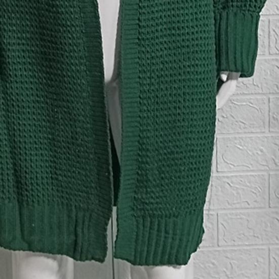 Men Sweater Cardigan Solid Color Long Sleeve Cold Proof Knitwear Autumn Winter Loose Mid Length Sweater Coat Streetwear