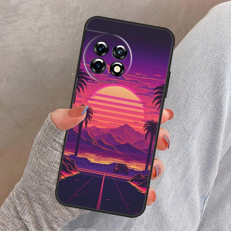 Hot Synthwave Retro 80s Neon Case For OnePlus Nord N10 N20 Nord 2 2T CE 3 Lite Ace 8T 9R 10R 10T 8 9 10 Pro 11 Cover