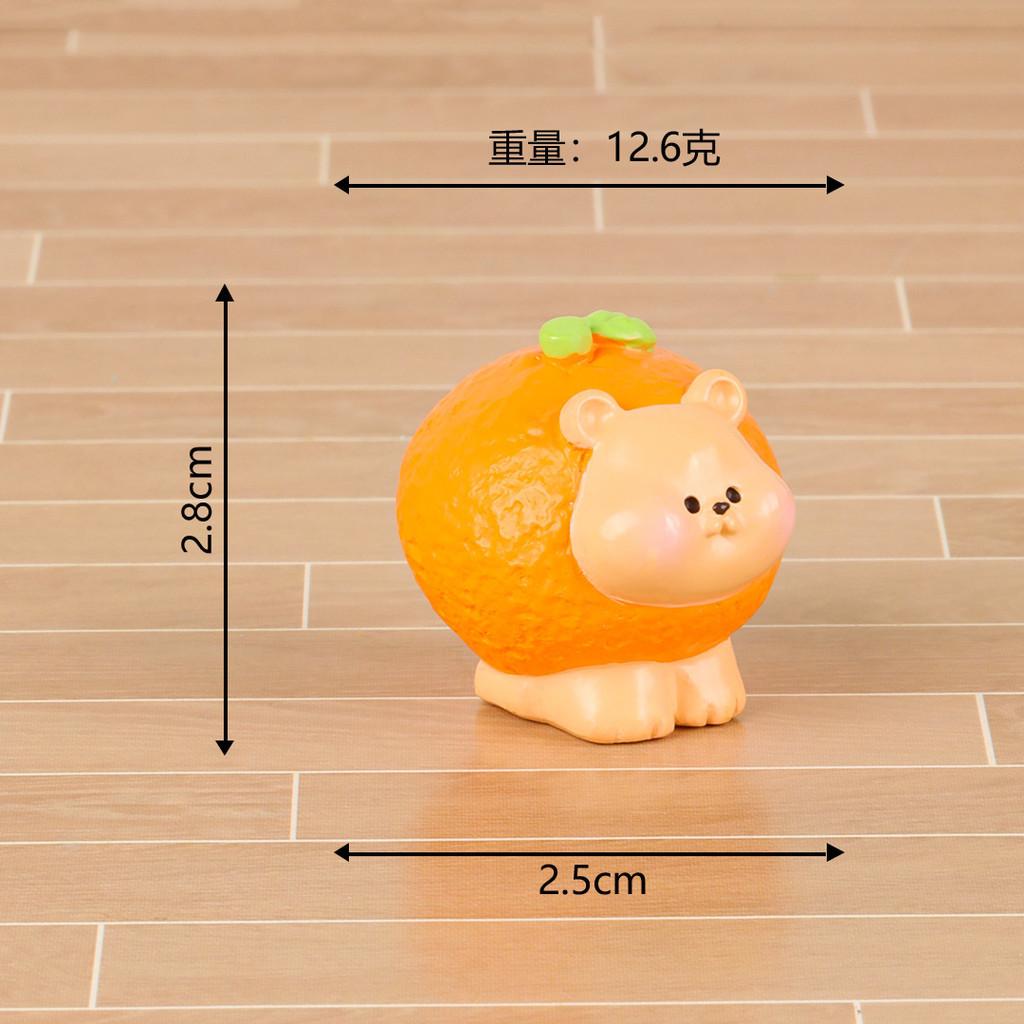 6Pcs/set Cartoon Fruit Animal Doll Miniatures Resin Ornaments Fairy Garden Decoration Moss Terrarium Micro Landscape