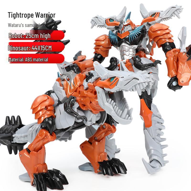 Transforming Triceratops Robot: Toy Tyrannosaurus Rex with Weapons