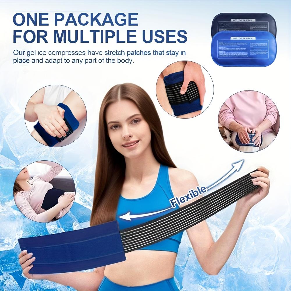 2pcs Nylon Ice Packs with Adjustable Straps Reusable Hot And Cold Relax Gel Ice Packs for Body Dual Temperature Gel Cold Compress Series