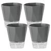 Automatic water supply planter for bottom water supply set of with water supply suitable for indoor and outdoor growing and dark gray houseplants,